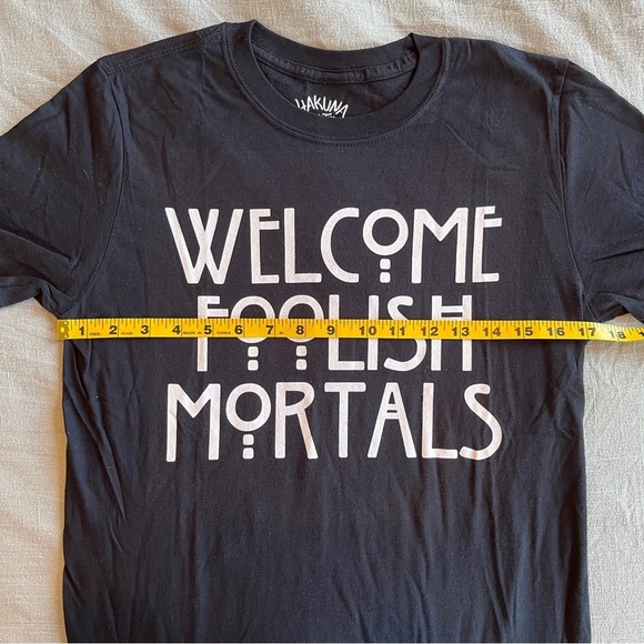 Disney Welcome Foolish Mortals Haunted Mansion American Horror Story Graphic Tee - Picture 5 of 6